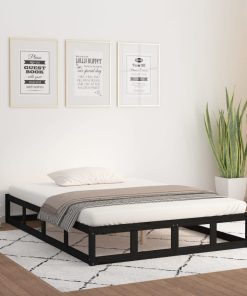 Giroletto Nero 120x190 Cm Small Double In Legno Massello