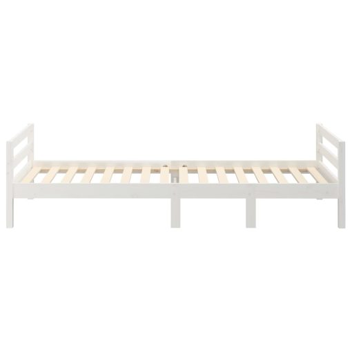 Letto Senza Materasso Bianco 90x190 Cm In Legno Massello Pino - Image 6
