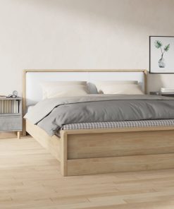 Comodini 2 Pz Grigio Cemento 40x35x50 cm