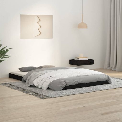 Giroletto Nero 120x190 Cm Small Double Legno Massello Di Pino