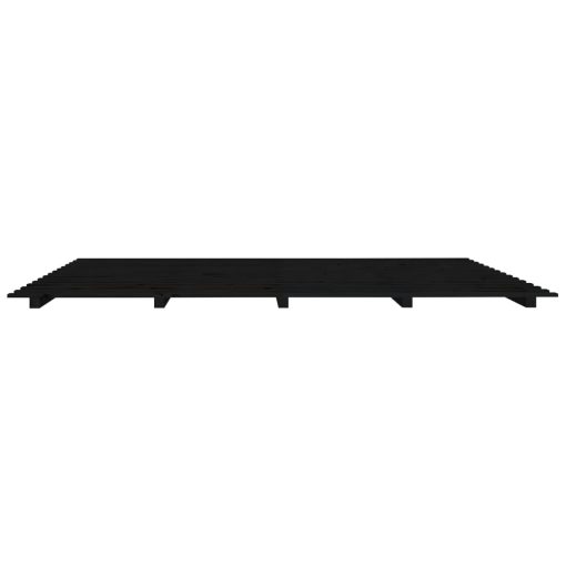 Giroletto Nero 160x200 Cm In Legno Massello Di Pino - Image 5