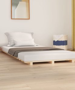 Letto Senza Materasso 90x190 Cm In Legno Massello Di Pino