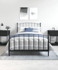 Comodini 2 Pz Neri 44x45x58 Cm In Legno Multistrato