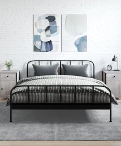 Comodini 2 Pz Grigio Sonoma 40x42x60 Cm In Legno Multistrato