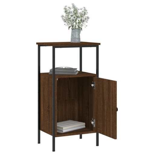 Comodino Rovere Marrone 41x31x80 Cm In Legno Multistrato - Image 4