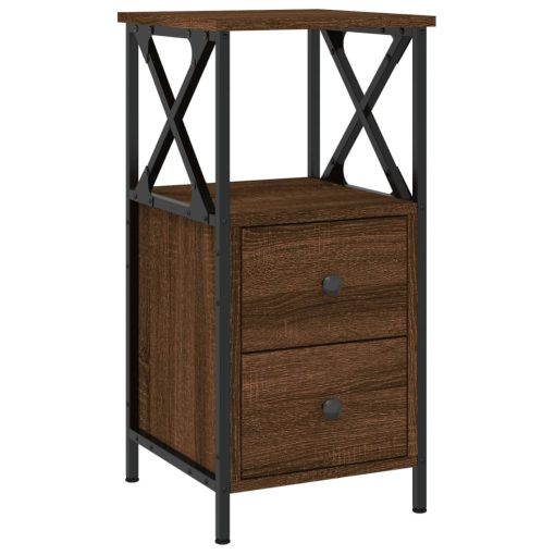 Comodini 2 Pz Rovere Marrone 34x35,5x70 Cm In Legno Multistrato - Image 3