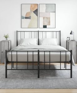 Comodini 2 Pz Grigio Sonoma 32x42x80 Cm In Legno Multistrato