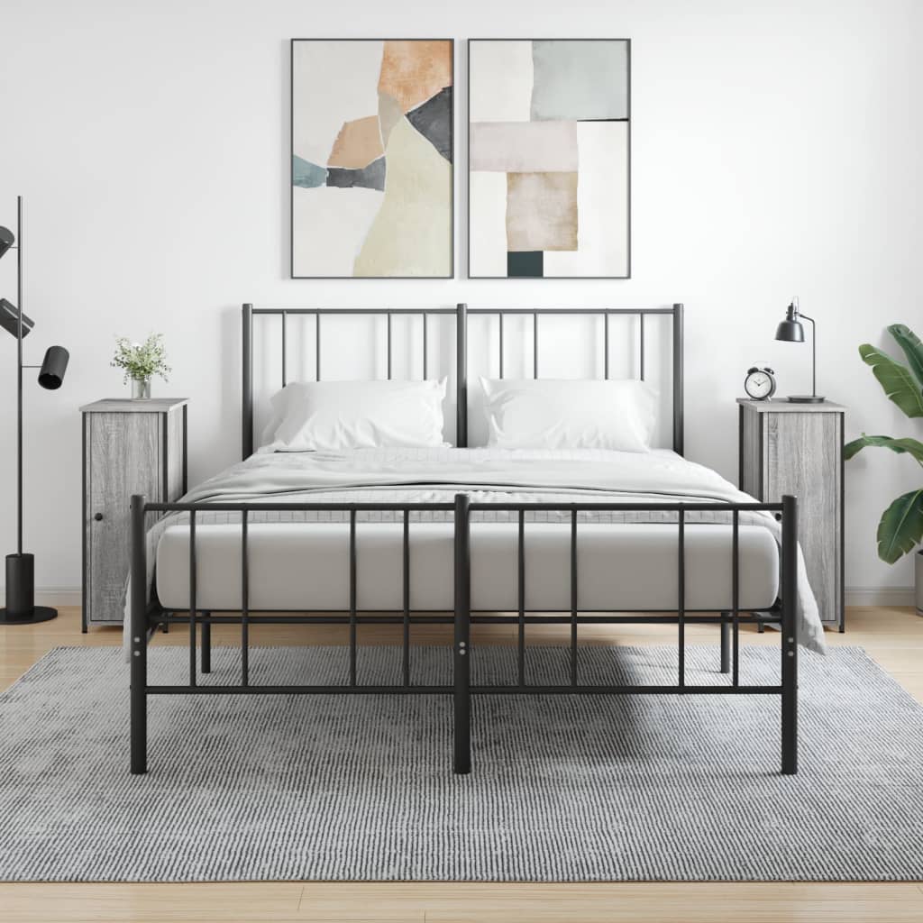 Comodini 2 Pz Grigio Sonoma 32x42x80 Cm In Legno Multistrato