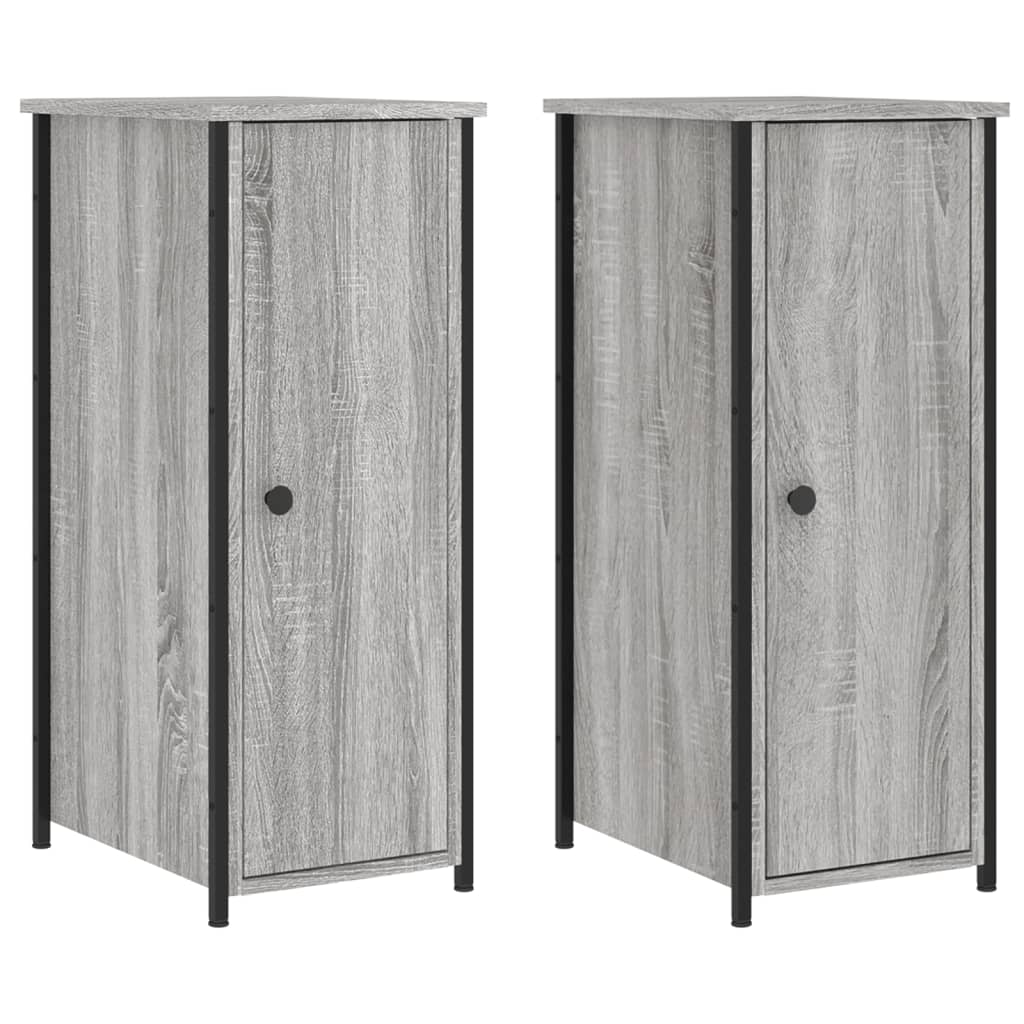 Comodini 2 Pz Grigio Sonoma 32x42x80 Cm In Legno Multistrato - Image 2