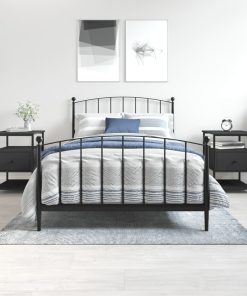 Comodini 2pz Neri 40x42x56 Cm In Legno Multistrato