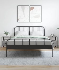 Comodini 2pz Grigio Sonoma 34x36x50 Cm In Legno Multistrato