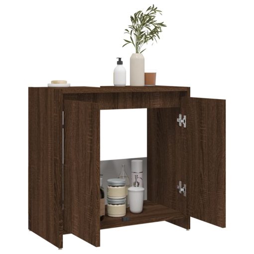 Armadietto Bagno Rovere Marrone 60x33x61cm Legno Ingegnerizzato - Image 4