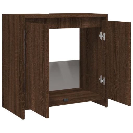 Armadietto Bagno Rovere Marrone 60x33x61cm Legno Ingegnerizzato - Image 5