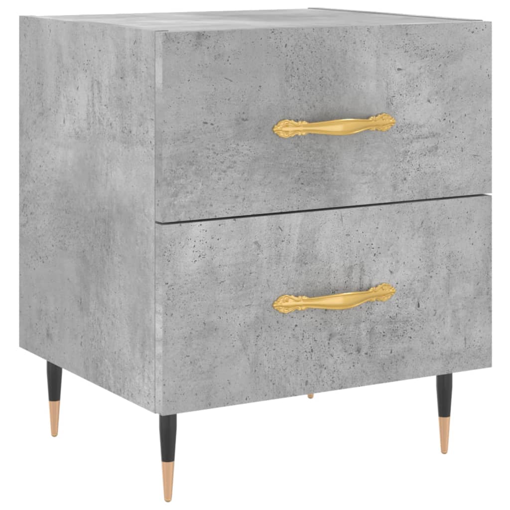 Comodini 2 Pz Grigio Cemento 40x35x47,5 Cm In Legno Multistrato - Image 5
