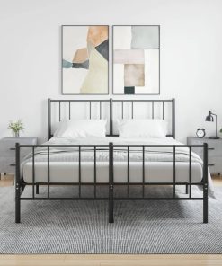 Comodini 2 Pz Grigio Cemento 40x35x47,5 Cm In Legno Multistrato