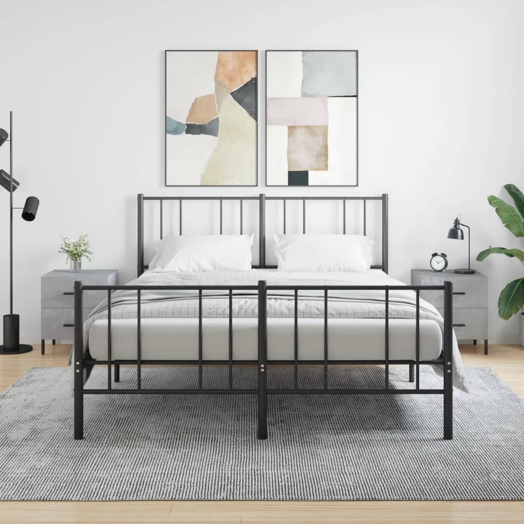 Comodini 2 Pz Grigio Cemento 40x35x47,5 Cm In Legno Multistrato