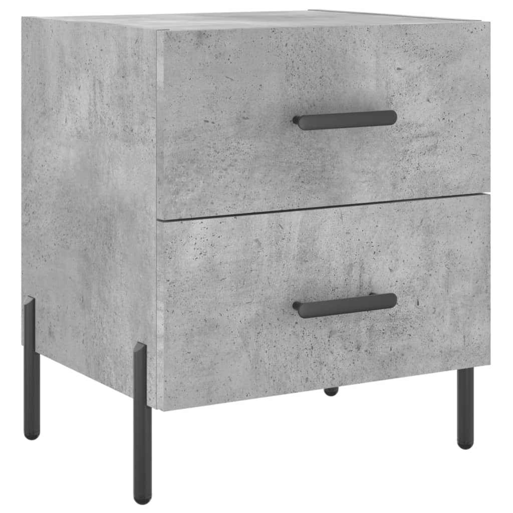 Comodini 2 Pz Grigio Cemento 40x35x47,5 Cm In Legno Multistrato - Image 5