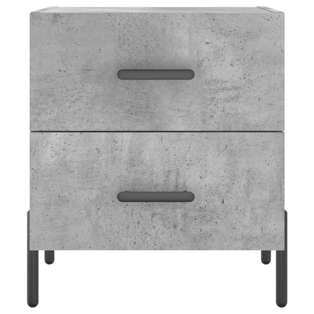 Comodini 2 Pz Grigio Cemento 40x35x47,5 Cm In Legno Multistrato - Image 6