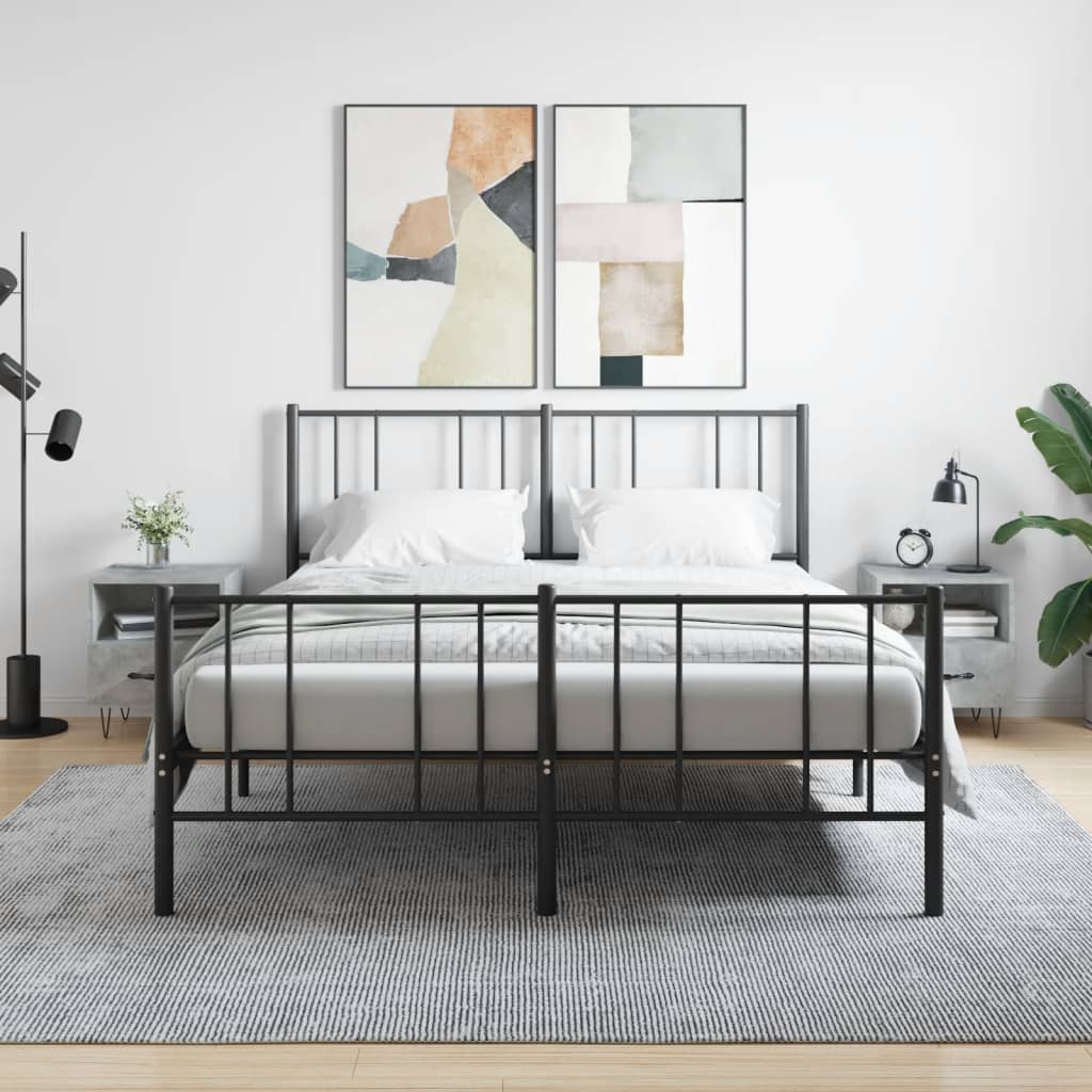 Comodini 2 Pz Grigio Cemento 40x35x47,5 Cm In Legno Multistrato