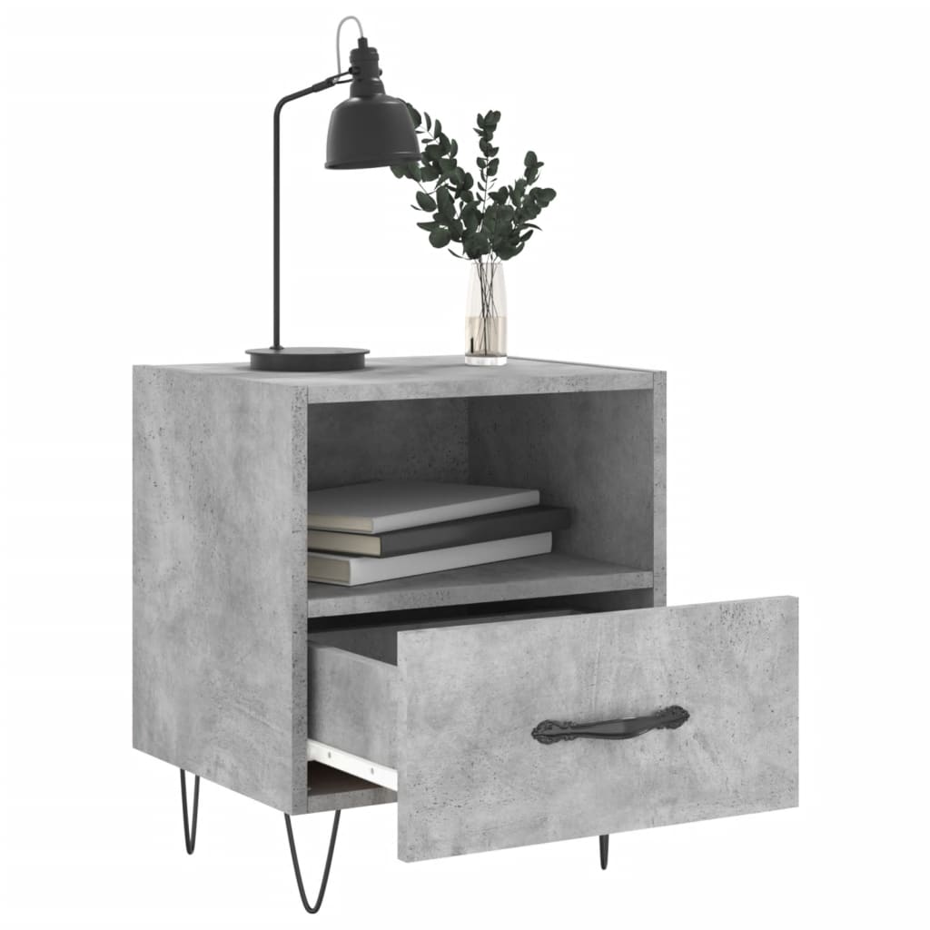 Comodini 2 Pz Grigio Cemento 40x35x47,5 Cm In Legno Multistrato - Image 3