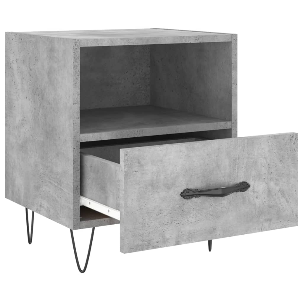 Comodini 2 Pz Grigio Cemento 40x35x47,5 Cm In Legno Multistrato - Image 5