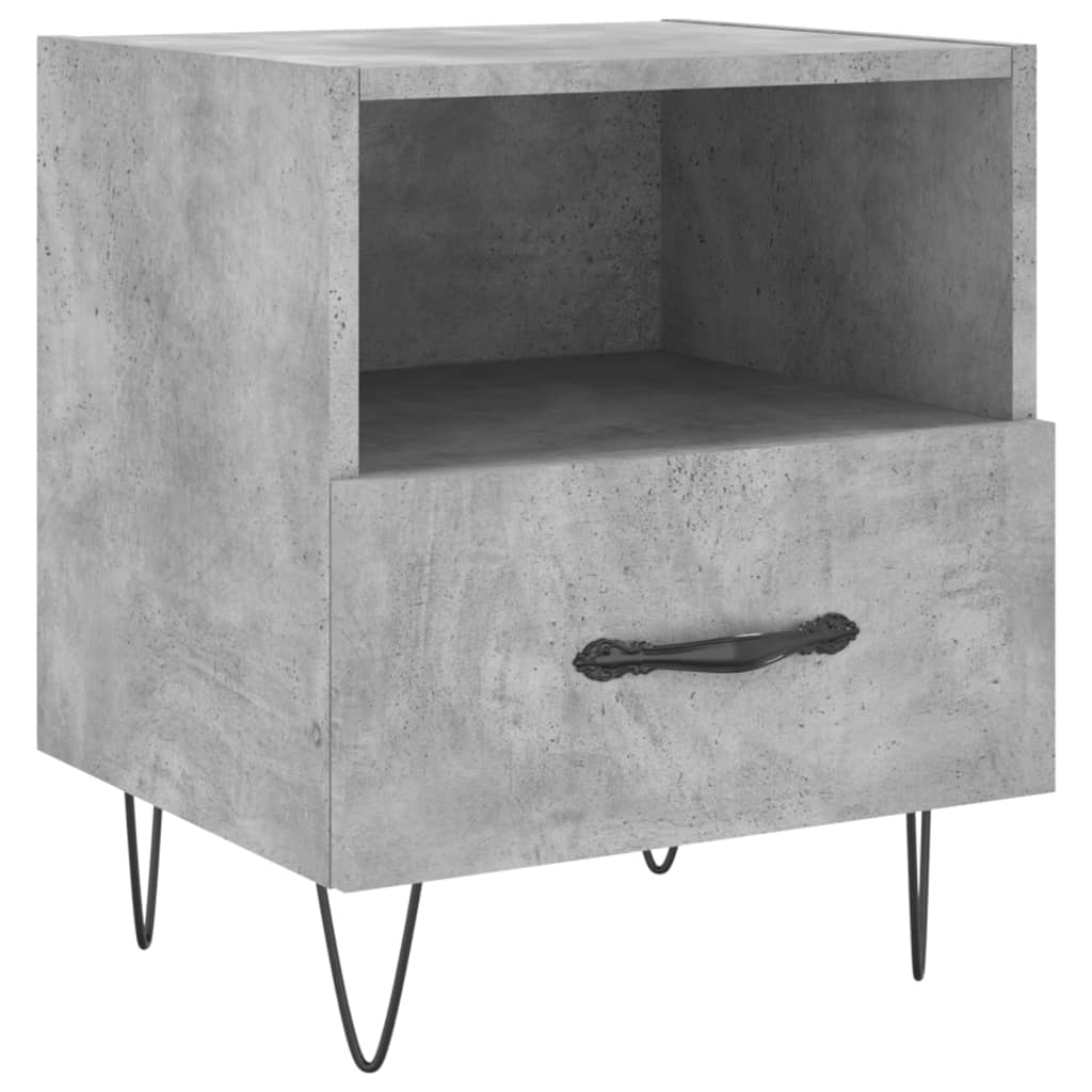 Comodini 2 Pz Grigio Cemento 40x35x47,5 Cm In Legno Multistrato - Image 6