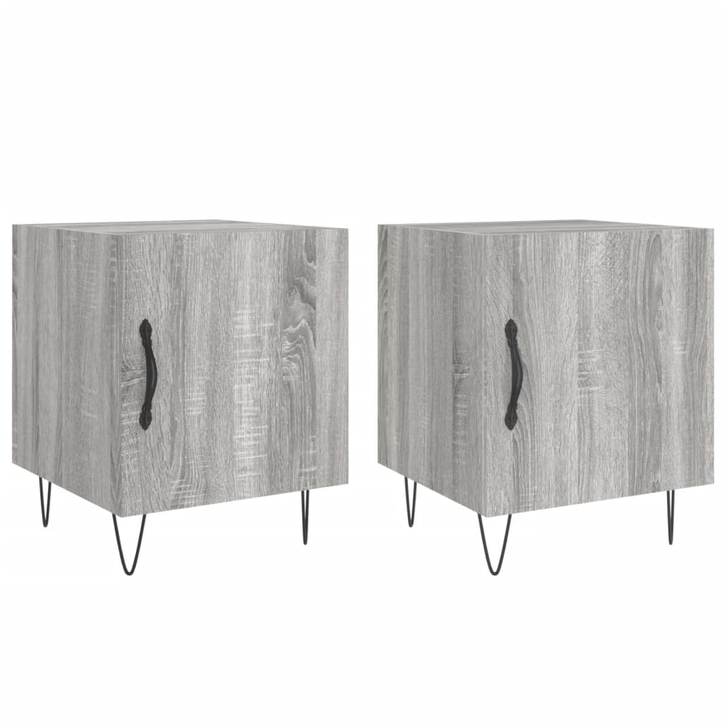 Comodini 2 Pz Grigio Sonoma 40x40x50 Cm In Legno Multistrato - Image 2