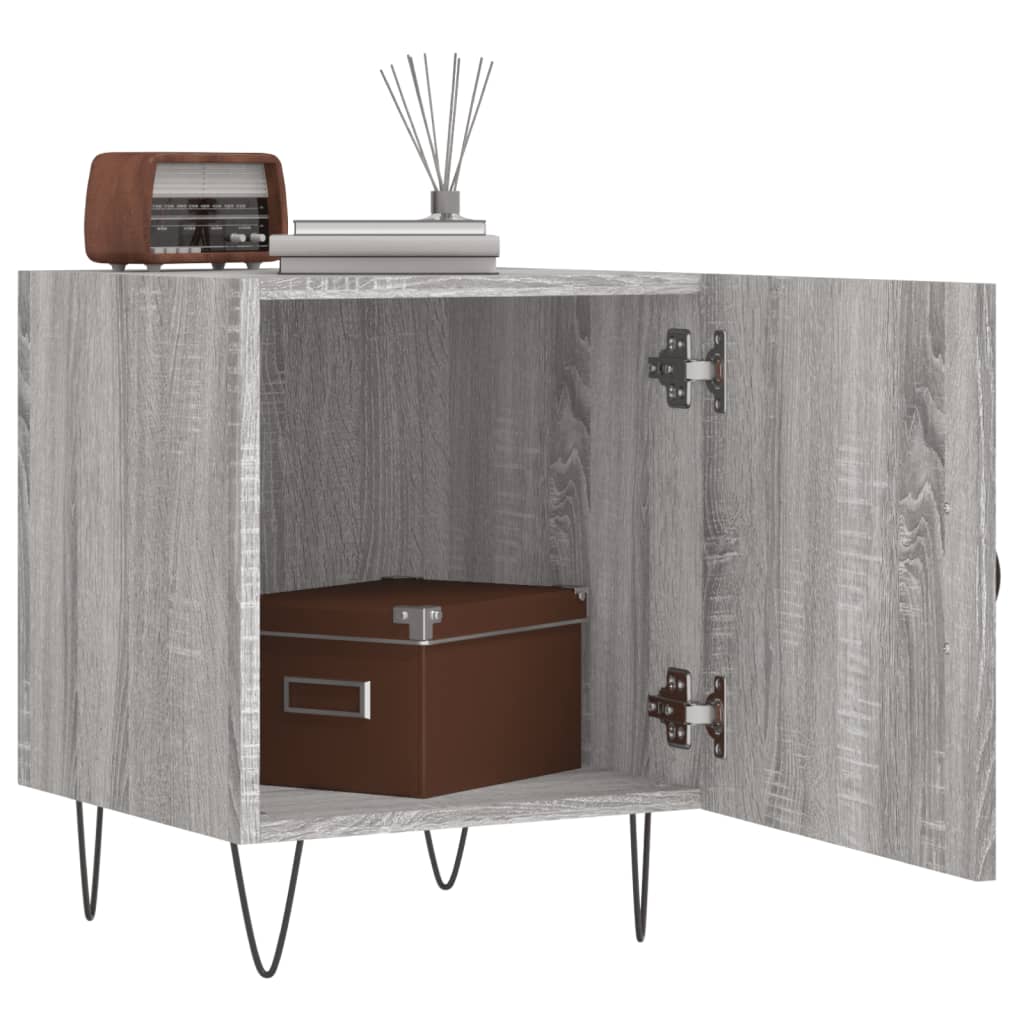 Comodini 2 Pz Grigio Sonoma 40x40x50 Cm In Legno Multistrato - Image 3
