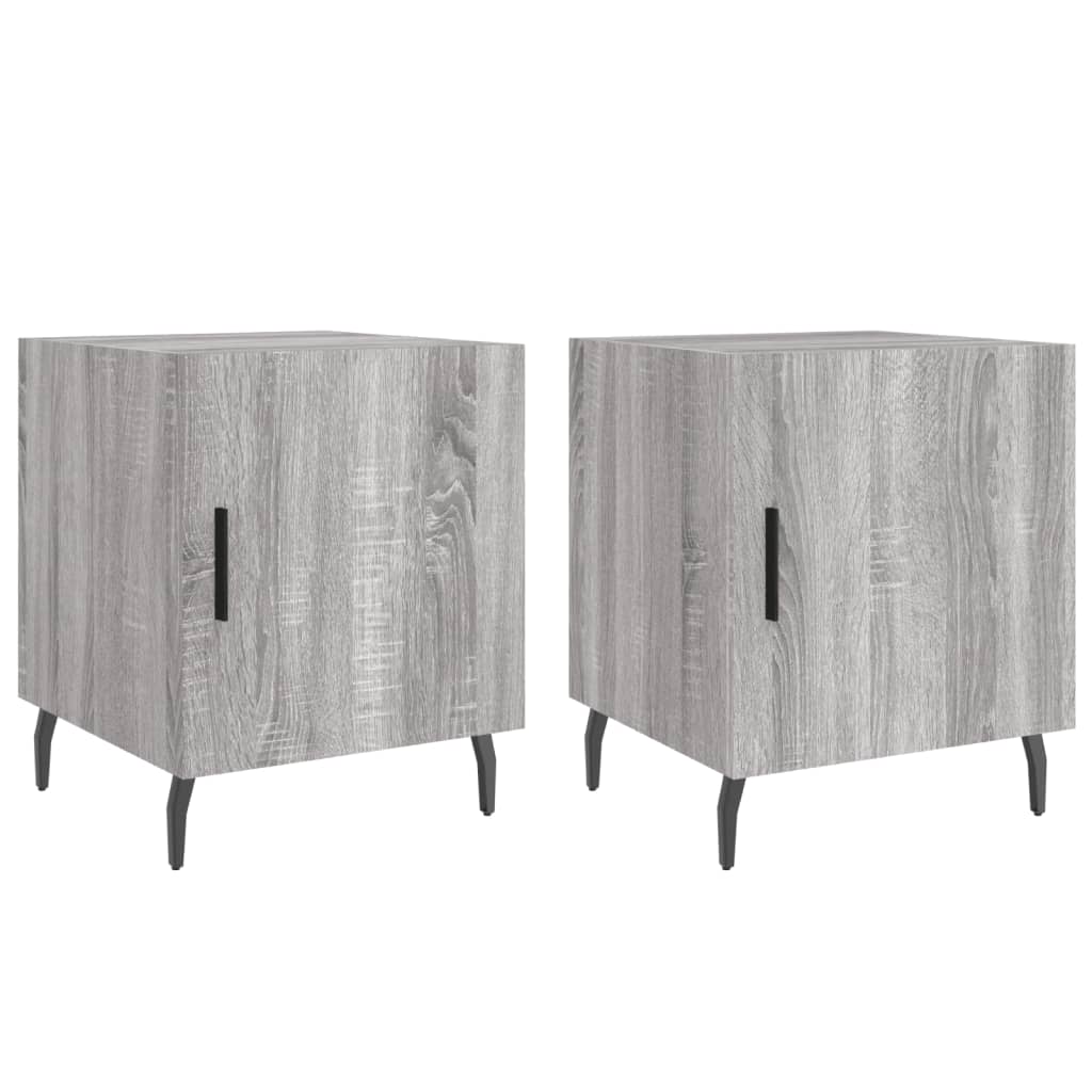 Comodini 2 Pz Grigio Sonoma 40x40x50 Cm In Legno Multistrato - Image 2