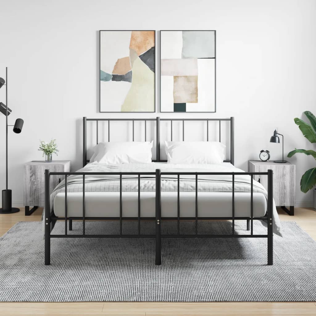Comodini 2 Pz Grigio Sonoma 40x40x50 Cm In Legno Multistrato