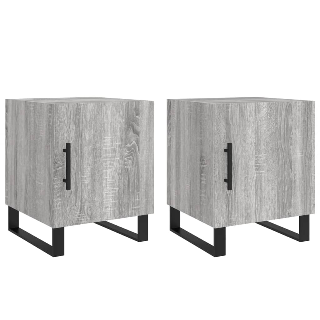 Comodini 2 Pz Grigio Sonoma 40x40x50 Cm In Legno Multistrato - Image 2