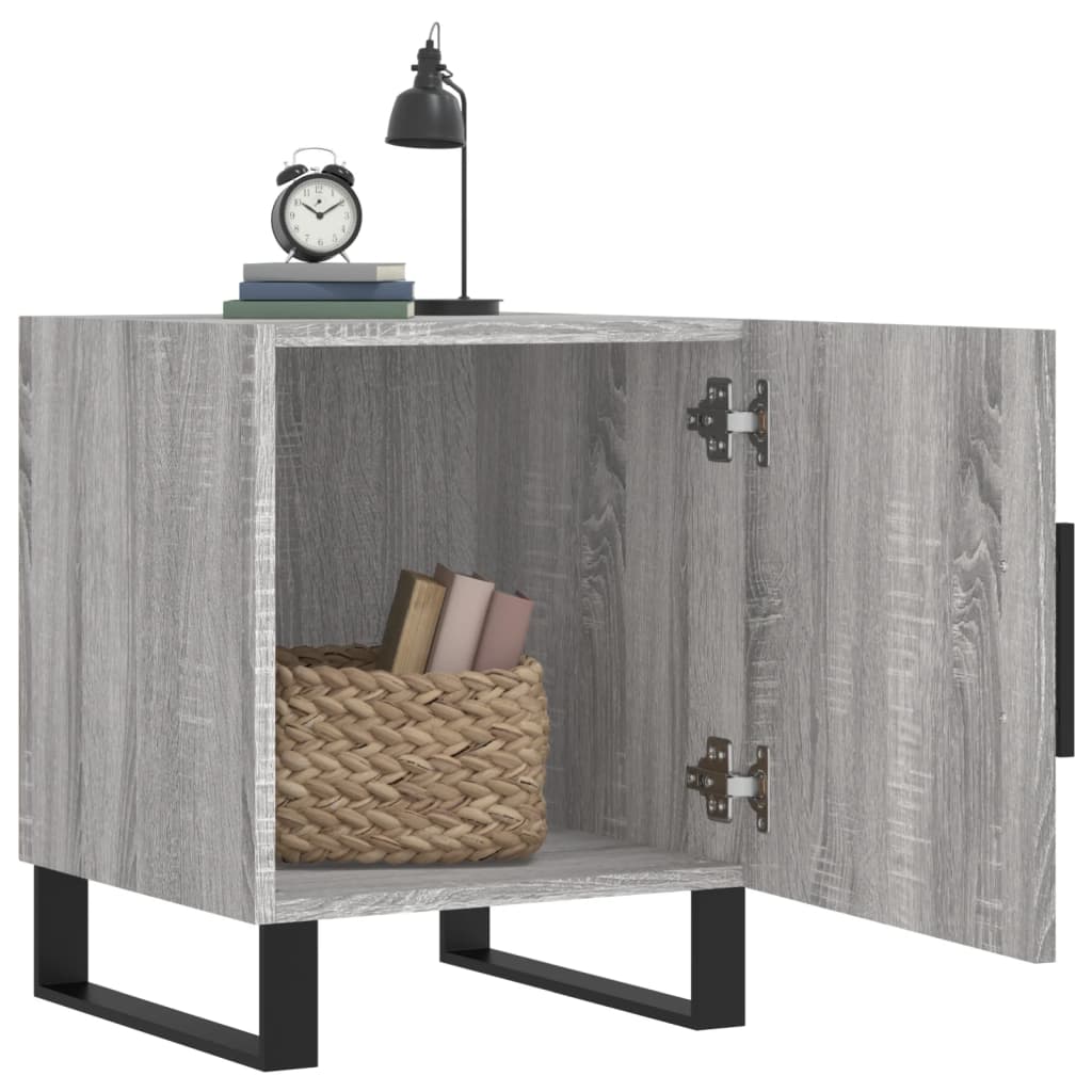 Comodini 2 Pz Grigio Sonoma 40x40x50 Cm In Legno Multistrato - Image 3