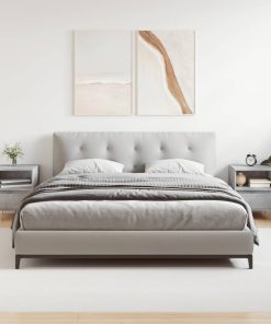 Comodini 2pz Grigio Cemento 40x35x50 Cm In Legno Multistrato