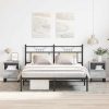 Comodini 2pz Grigio Cemento 40x35x50 Cm In Legno Multistrato