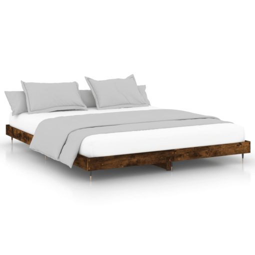 Giroletto Senza Materasso Rovere Fumo 200x200 Cm In Truciolato - Image 2