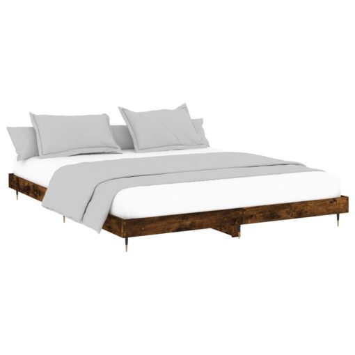 Giroletto Senza Materasso Rovere Fumo 200x200 Cm In Truciolato - Image 4