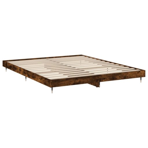Giroletto Senza Materasso Rovere Fumo 200x200 Cm In Truciolato - Image 5