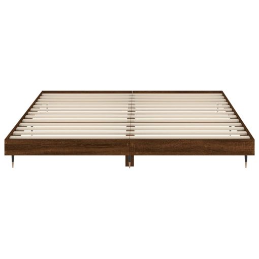Giroletto Senza Materasso Rovere Marrone 200x200 Cm Truciolato - Image 6