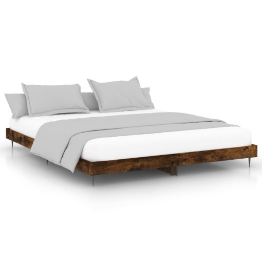 Giroletto Senza Materasso Rovere Fumo 200x200 Cm In Truciolato - Image 2