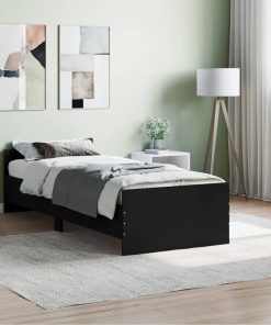 Giroletto Nero 75x190 Cm Small Single In Legno Multistrato