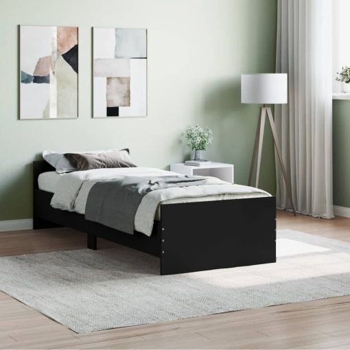 Giroletto Nero 75x190 Cm Small Single In Legno Multistrato