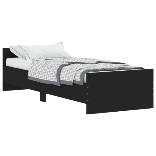 Giroletto Nero 75x190 Cm Small Single In Legno Multistrato - Image 2