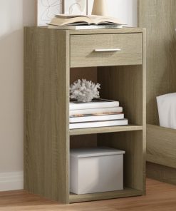 Comodini 2 Pz Rovere Sonoma 35x34x65 Cm In Legno Multistrato