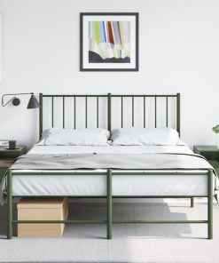 Comodini 2 Pz Verde Oliva 34,5x39x44 Cm In Acciaio