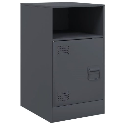 Comodino Antracite 34,5x39x62 Cm In Acciaio - Image 2