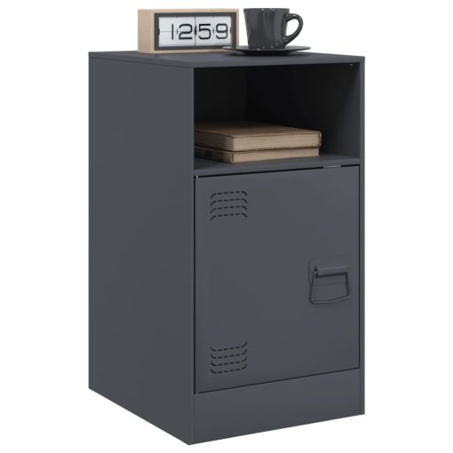 Comodino Antracite 34,5x39x62 Cm In Acciaio - Image 4