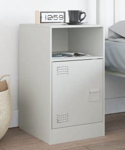 Comodino Bianco 34,5x39x62 Cm In Acciaio