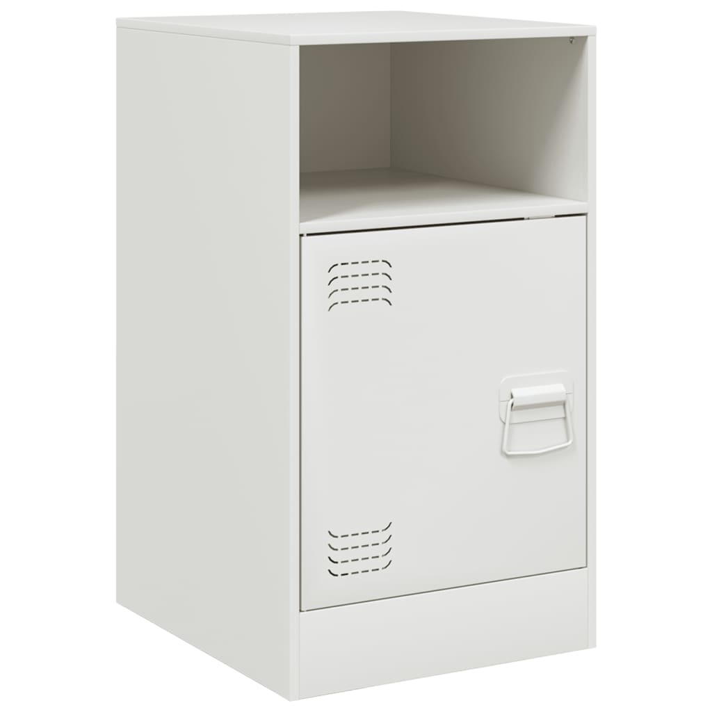Comodino Bianco 34,5x39x62 Cm In Acciaio - Image 2
