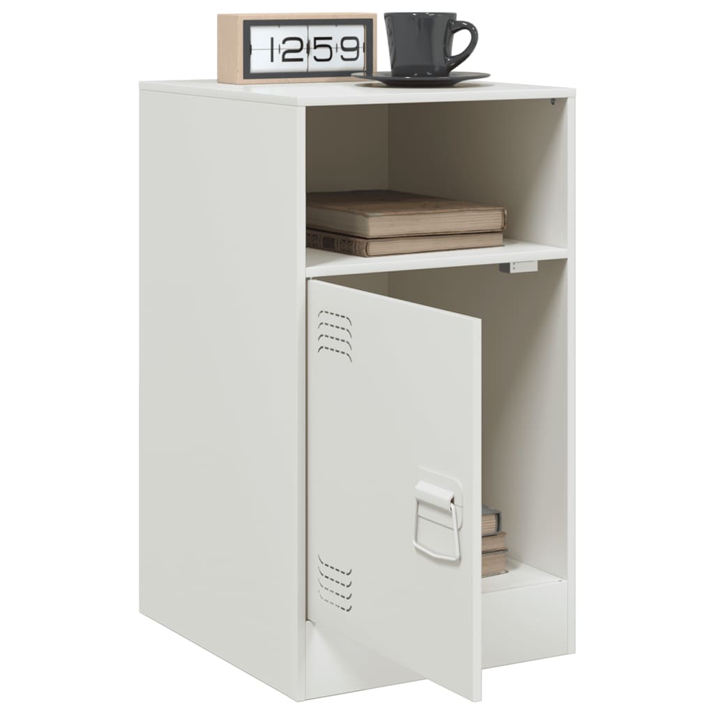 Comodino Bianco 34,5x39x62 Cm In Acciaio - Image 5