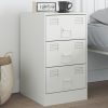 Comodino Bianco 34,5x39x62 Cm In Acciaio